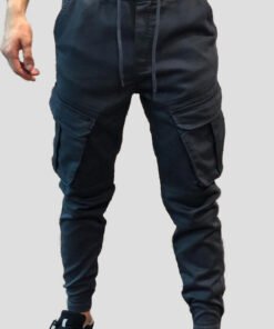 Мъжки Спортен Панталон 16ZA0283BLACK Черен Цвят Карго Стил