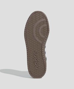 Мъжки Високи Кецове Adidas HOOPS 2.0 MID EE7368 Син Цвят Контрастно Бяло Лого Кафява Подметка