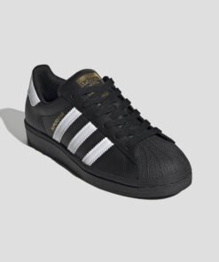 Младежки Кецове Adidas Superstar J EF5398 Черен Цвят С Три Бели Ленти Лого