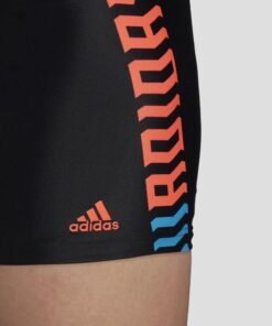 Мъжки Бански Adidas FIT LINEAGE BX FJ4731 Черен Цвят С Оранжево Лого