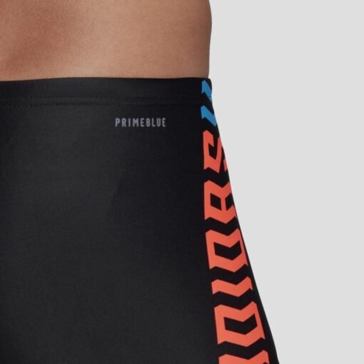 Мъжки Бански Adidas FIT LINEAGE BX FJ4731 Черен Цвят С Оранжево Лого