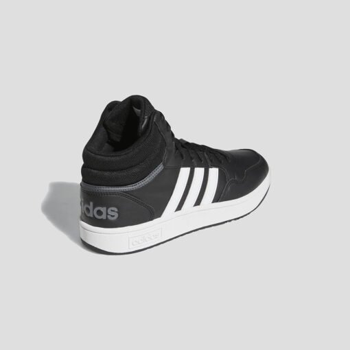 Мъжки Кецове Adidas Hoops 3.0 Mid GW3020 Черен Цвят С Контрастна Бяла Подметка И Лого
