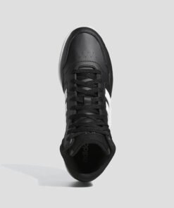 Мъжки Кецове Adidas Hoops 3.0 Mid GW3020 Черен Цвят С Контрастна Бяла Подметка И Лого