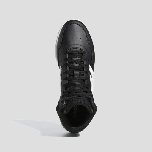 Мъжки Кецове Adidas Hoops 3.0 Mid GW3020 Черен Цвят С Контрастна Бяла Подметка И Лого