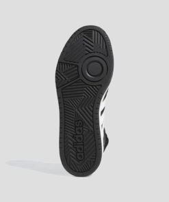Мъжки Кецове Adidas Hoops 3.0 Mid GW3020 Черен Цвят С Контрастна Бяла Подметка И Лого