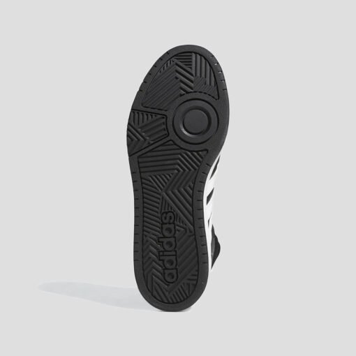 Мъжки Кецове Adidas Hoops 3.0 Mid GW3020 Черен Цвят С Контрастна Бяла Подметка И Лого