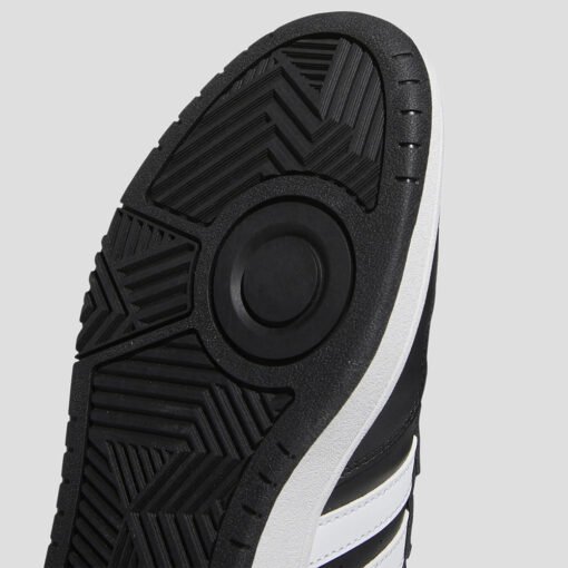 Мъжки Кецове Adidas Hoops 3.0 Mid GW3020 Черен Цвят С Контрастна Бяла Подметка И Лого