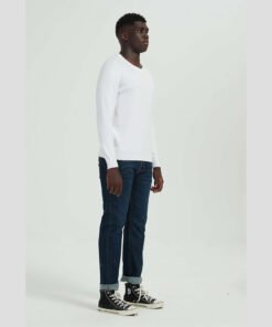 Мъжки Пуловер Yves Enzo 14YE6745W Бял Цвят Шпиц Яка