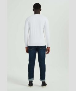 Мъжки Пуловер Yves Enzo 14YE6745W Бял Цвят Шпиц Яка