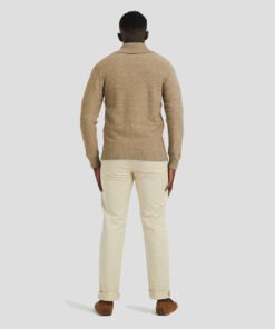 Мъжка Жилетка 10YE6854BEIGE Бежов Цвят С Отворена V-образна Яка