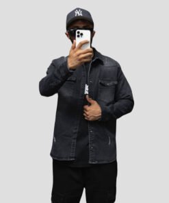 Мъжко Дънково Яке 6BI16372-3419BLACK Черен Цвят