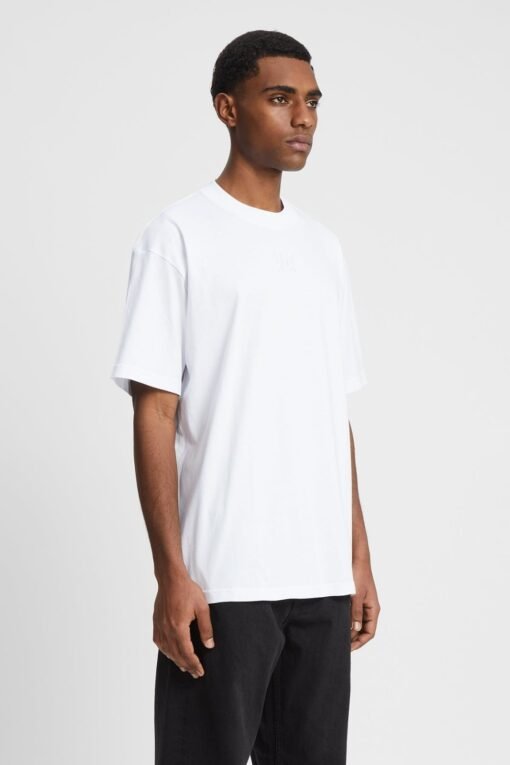 Мъжка Oversize Тениска 44 Label Group Бял Цвят С Черна Щампа Състав 100% Памук