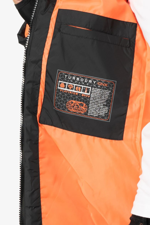 Мъжко Зимно Яке Geographical Norway Beachwood Men В Черен Или Тъмносив Цвят С Цветен Акцент Подплатено С Пух, Дишащо, Пази От Студ, Дъжд И Вятър