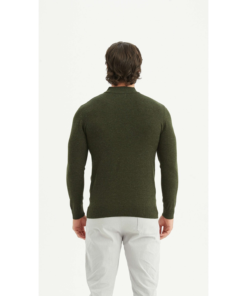 Мъжки Пуловер Yves Enzo Тъмнозелен Цвят